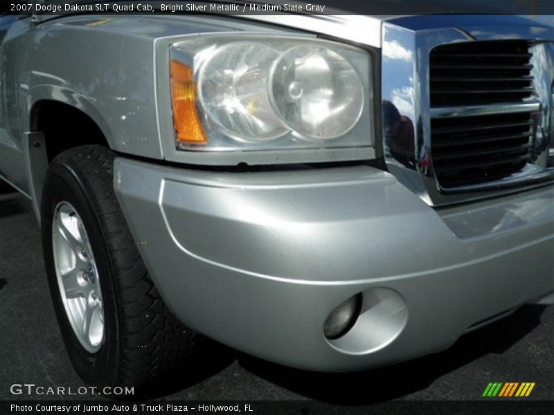 Bright Silver Metallic / Medium Slate Gray 2007 Dodge Dakota SLT Quad Cab