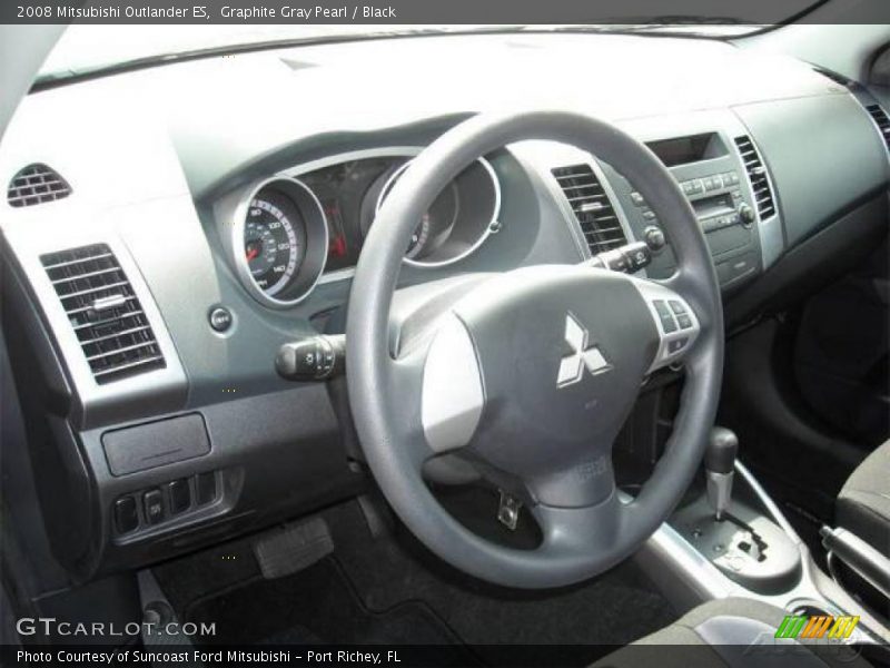 Graphite Gray Pearl / Black 2008 Mitsubishi Outlander ES