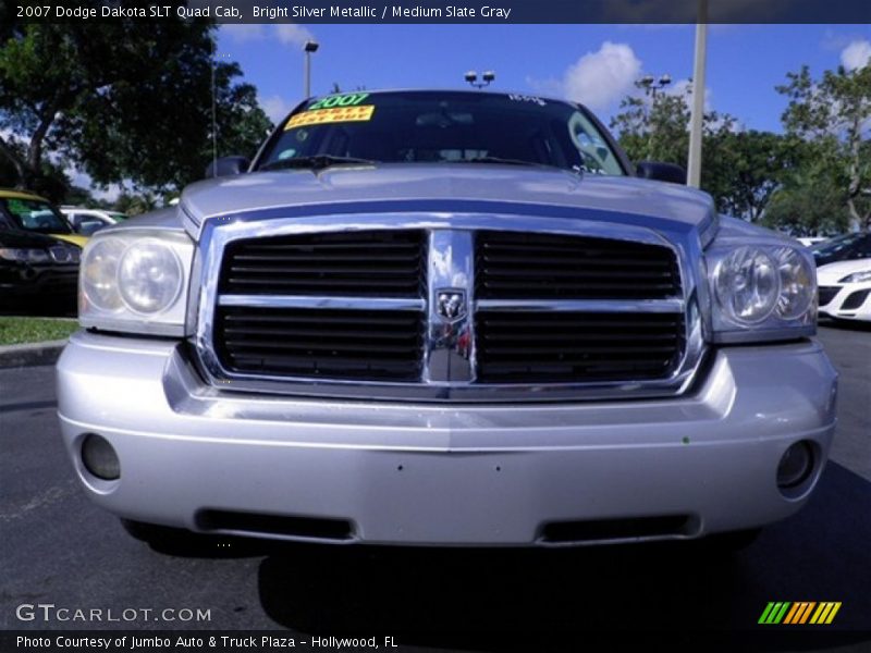 Bright Silver Metallic / Medium Slate Gray 2007 Dodge Dakota SLT Quad Cab