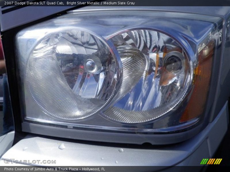 Bright Silver Metallic / Medium Slate Gray 2007 Dodge Dakota SLT Quad Cab