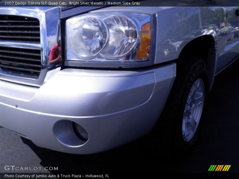 Bright Silver Metallic / Medium Slate Gray 2007 Dodge Dakota SLT Quad Cab