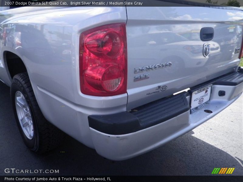 Bright Silver Metallic / Medium Slate Gray 2007 Dodge Dakota SLT Quad Cab