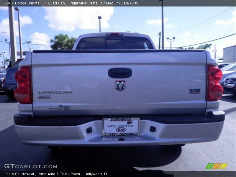 Bright Silver Metallic / Medium Slate Gray 2007 Dodge Dakota SLT Quad Cab