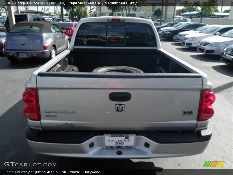 Bright Silver Metallic / Medium Slate Gray 2007 Dodge Dakota SLT Quad Cab