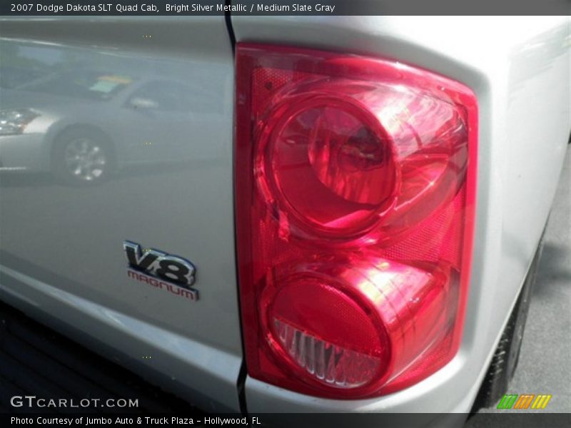 Bright Silver Metallic / Medium Slate Gray 2007 Dodge Dakota SLT Quad Cab