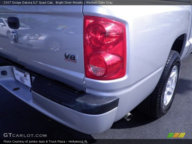 Bright Silver Metallic / Medium Slate Gray 2007 Dodge Dakota SLT Quad Cab