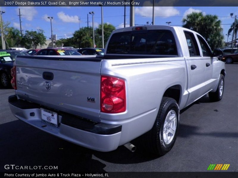 Bright Silver Metallic / Medium Slate Gray 2007 Dodge Dakota SLT Quad Cab