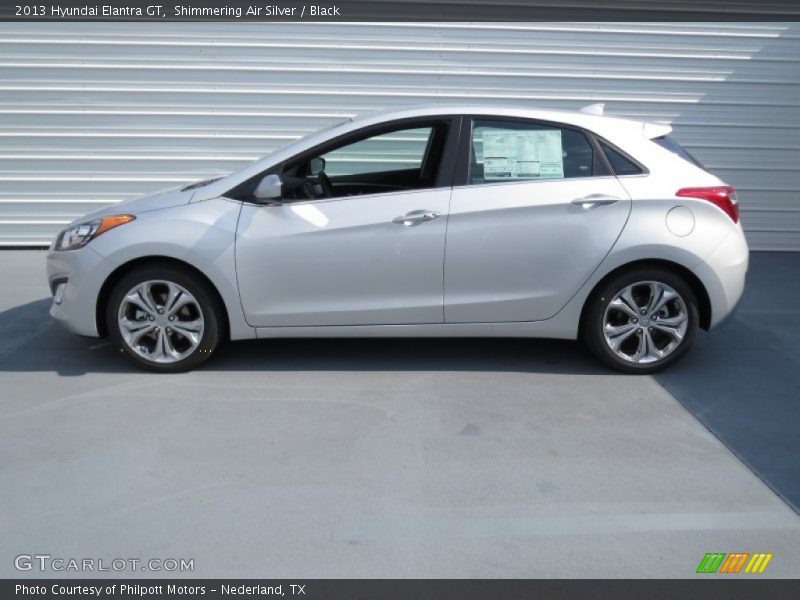 Shimmering Air Silver / Black 2013 Hyundai Elantra GT