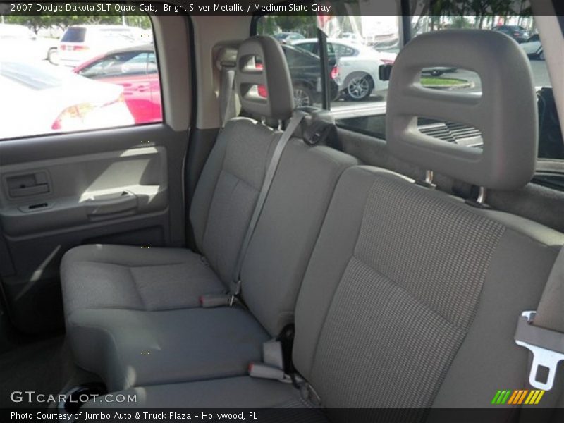 Bright Silver Metallic / Medium Slate Gray 2007 Dodge Dakota SLT Quad Cab