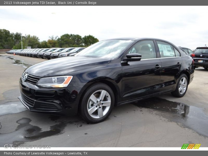 Black Uni / Cornsilk Beige 2013 Volkswagen Jetta TDI Sedan