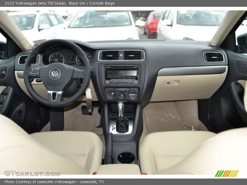 Black Uni / Cornsilk Beige 2013 Volkswagen Jetta TDI Sedan