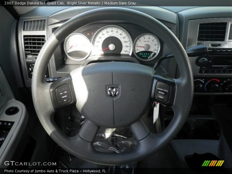 Bright Silver Metallic / Medium Slate Gray 2007 Dodge Dakota SLT Quad Cab