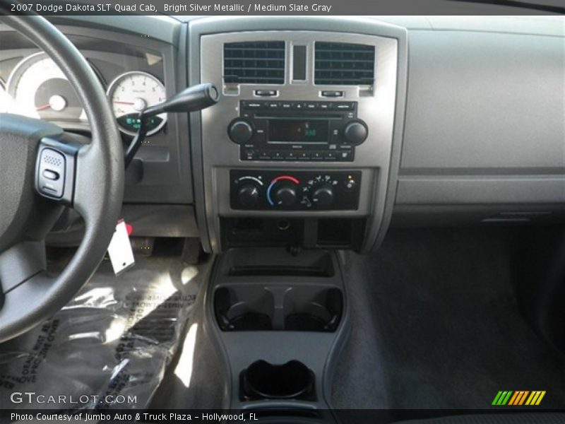 Bright Silver Metallic / Medium Slate Gray 2007 Dodge Dakota SLT Quad Cab