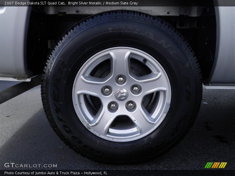 Bright Silver Metallic / Medium Slate Gray 2007 Dodge Dakota SLT Quad Cab