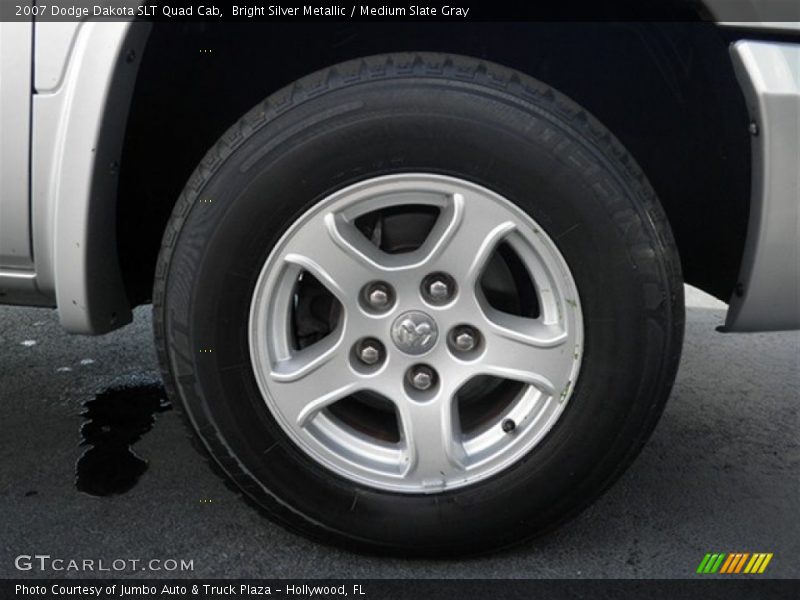 Bright Silver Metallic / Medium Slate Gray 2007 Dodge Dakota SLT Quad Cab