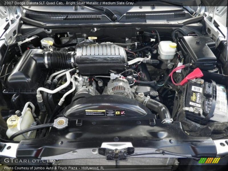 Bright Silver Metallic / Medium Slate Gray 2007 Dodge Dakota SLT Quad Cab
