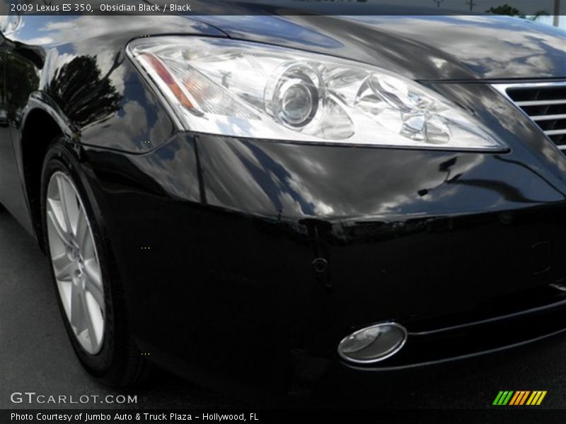 Obsidian Black / Black 2009 Lexus ES 350