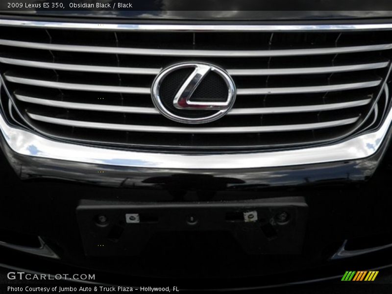 Obsidian Black / Black 2009 Lexus ES 350