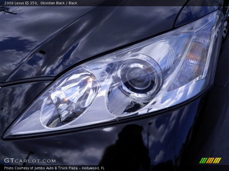 Obsidian Black / Black 2009 Lexus ES 350