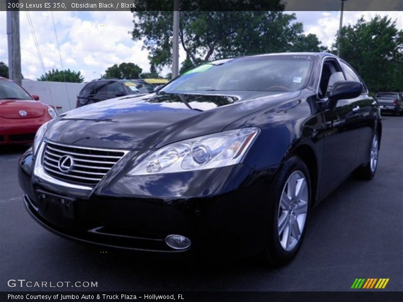 Obsidian Black / Black 2009 Lexus ES 350