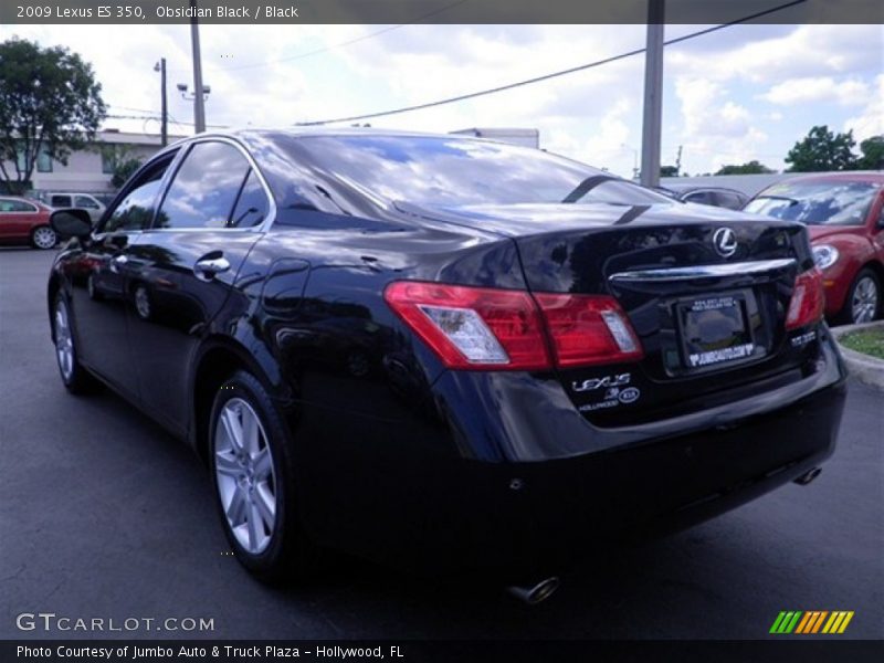 Obsidian Black / Black 2009 Lexus ES 350