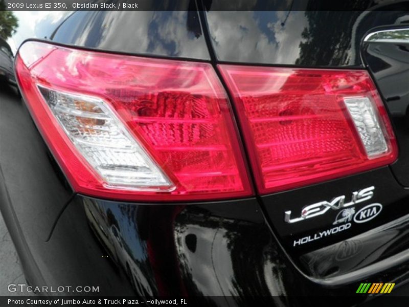 Obsidian Black / Black 2009 Lexus ES 350
