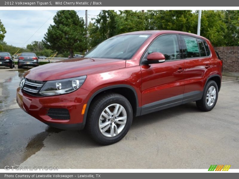 Wild Cherry Metallic / Black 2012 Volkswagen Tiguan S