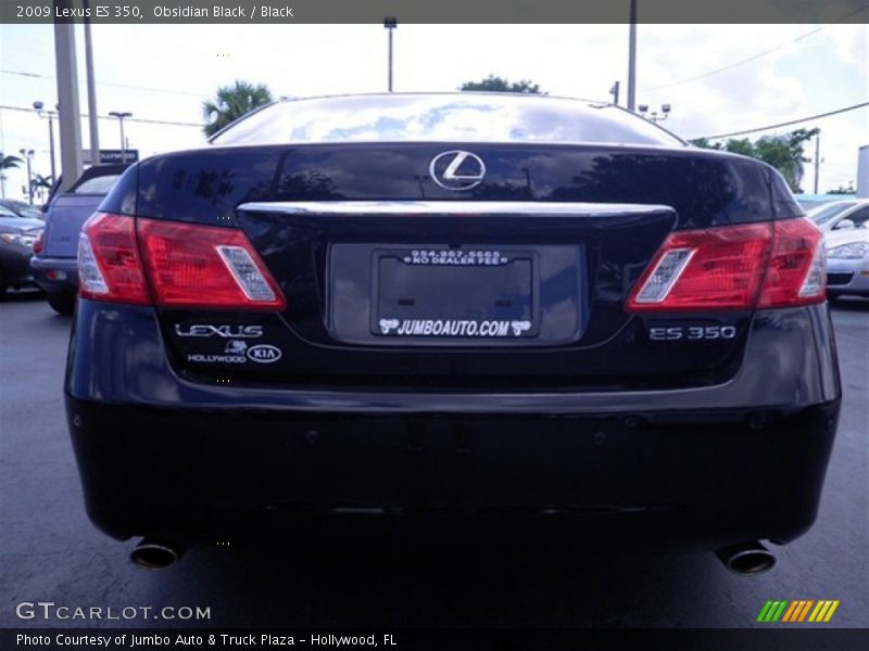 Obsidian Black / Black 2009 Lexus ES 350