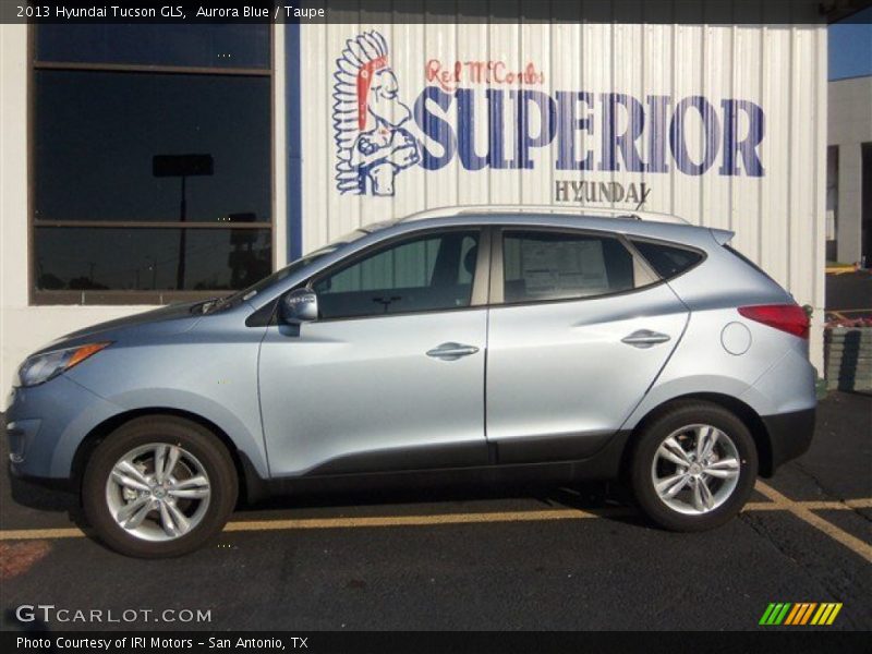 Aurora Blue / Taupe 2013 Hyundai Tucson GLS