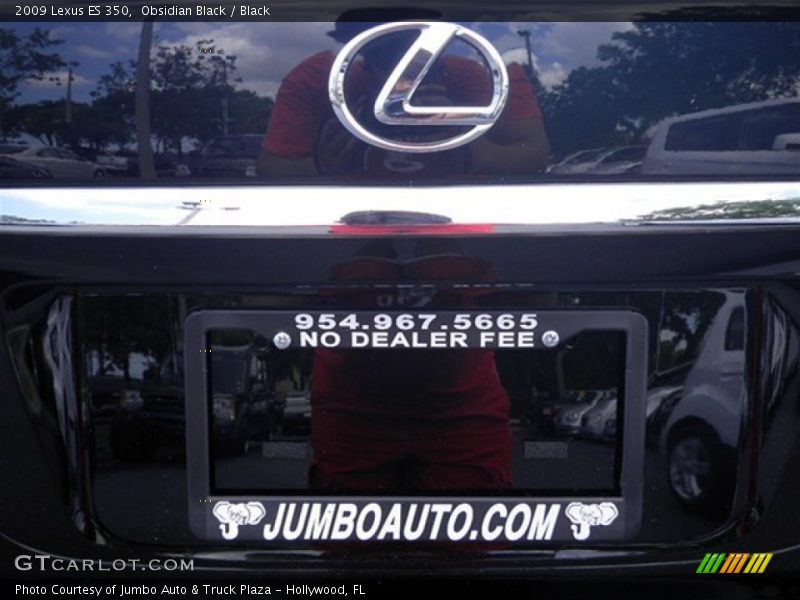 Obsidian Black / Black 2009 Lexus ES 350