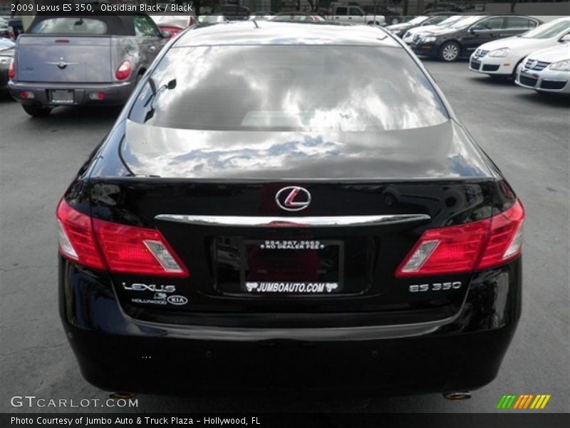 Obsidian Black / Black 2009 Lexus ES 350