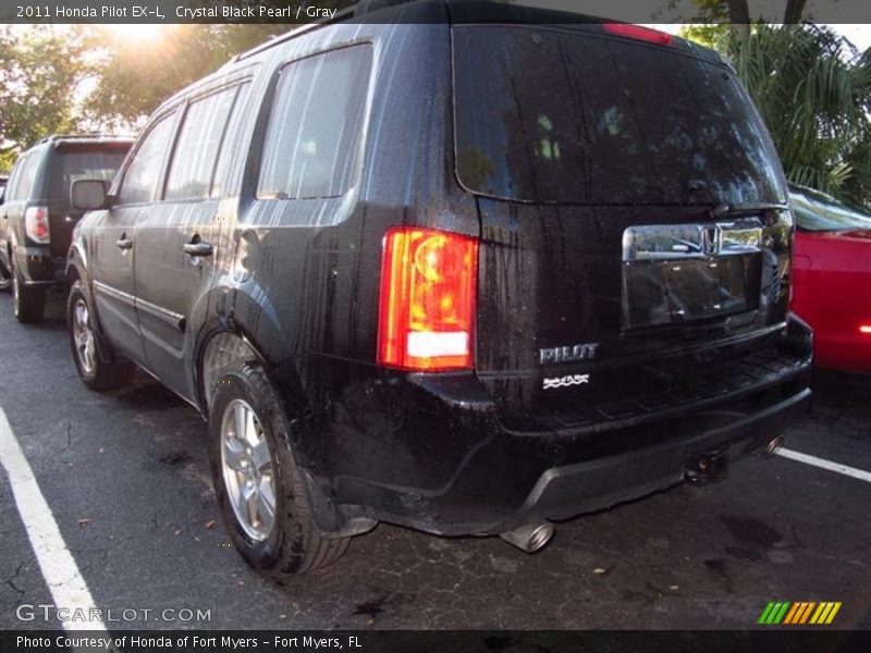 Crystal Black Pearl / Gray 2011 Honda Pilot EX-L