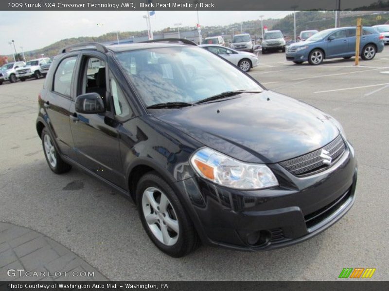 Black Pearl Metallic / Black 2009 Suzuki SX4 Crossover Technology AWD