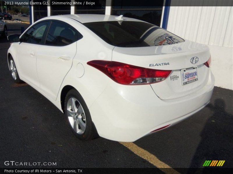 Shimmering White / Beige 2013 Hyundai Elantra GLS