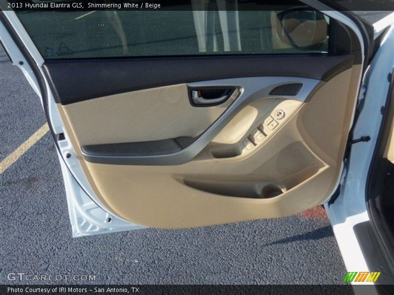Shimmering White / Beige 2013 Hyundai Elantra GLS