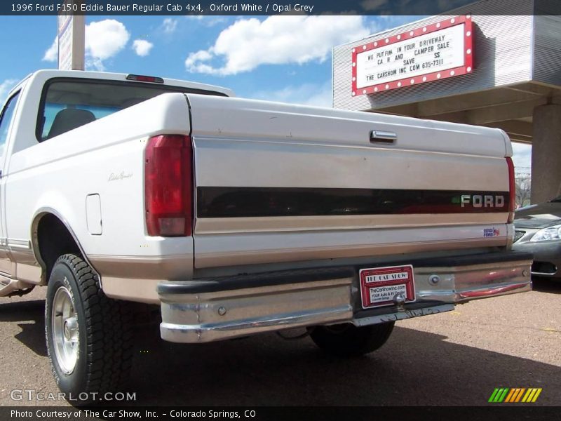 Oxford White / Opal Grey 1996 Ford F150 Eddie Bauer Regular Cab 4x4