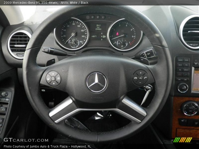 Arctic White / Black 2009 Mercedes-Benz ML 350 4Matic