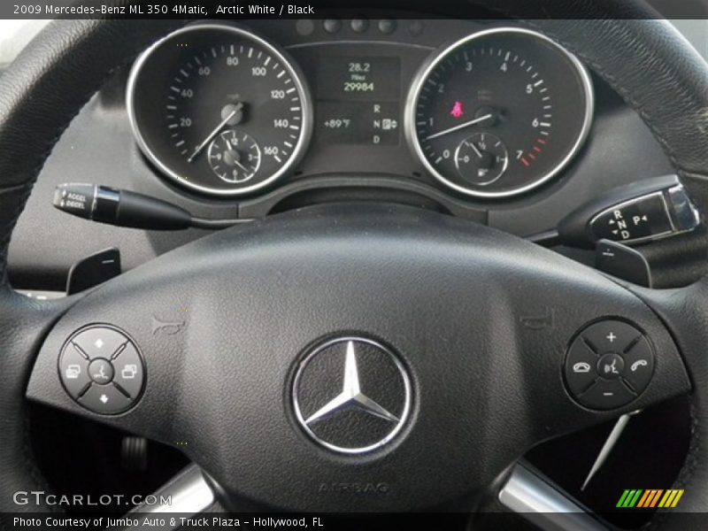 Arctic White / Black 2009 Mercedes-Benz ML 350 4Matic
