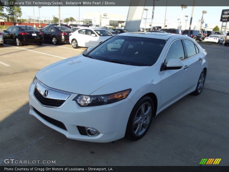 Bellanova White Pearl / Ebony 2012 Acura TSX Technology Sedan