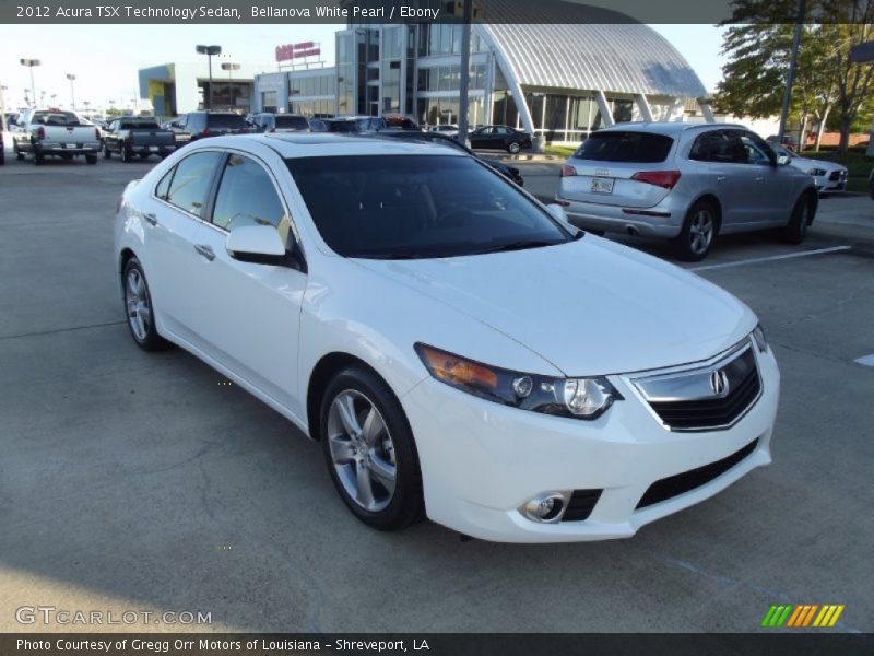 Bellanova White Pearl / Ebony 2012 Acura TSX Technology Sedan