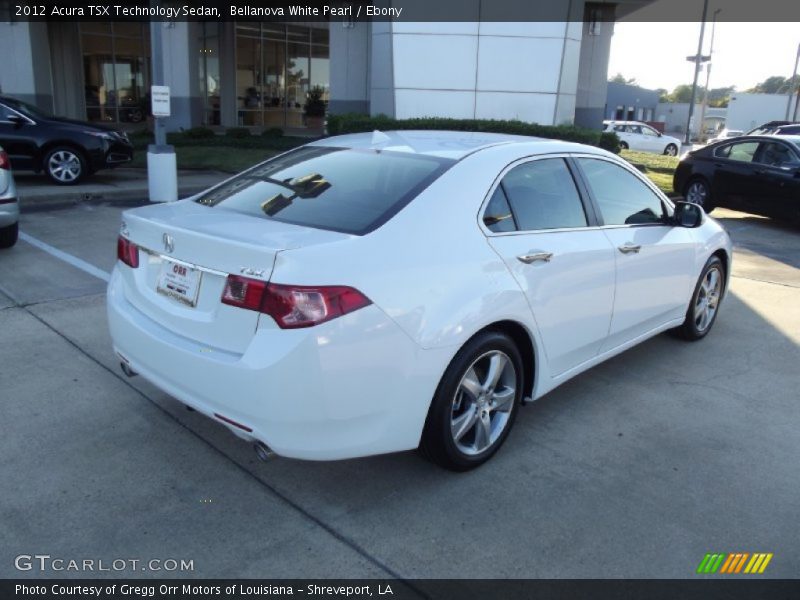 Bellanova White Pearl / Ebony 2012 Acura TSX Technology Sedan
