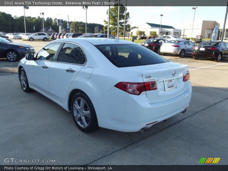 Bellanova White Pearl / Ebony 2012 Acura TSX Technology Sedan