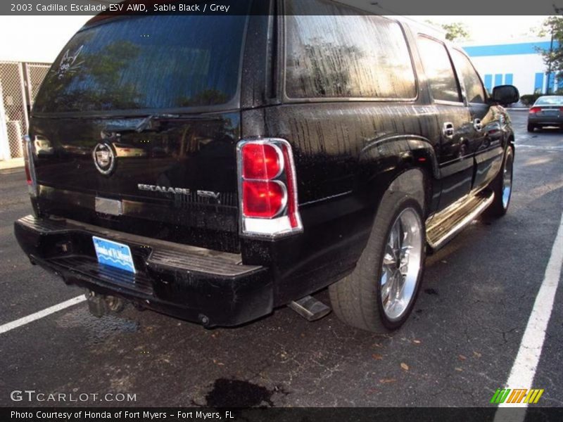 Sable Black / Grey 2003 Cadillac Escalade ESV AWD