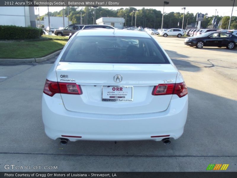 Bellanova White Pearl / Ebony 2012 Acura TSX Technology Sedan
