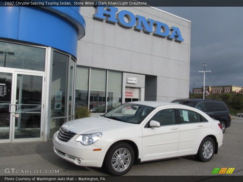 Stone White / Dark Khaki/Light Graystone 2007 Chrysler Sebring Touring Sedan