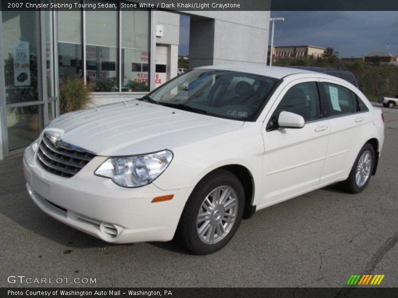 Stone White / Dark Khaki/Light Graystone 2007 Chrysler Sebring Touring Sedan