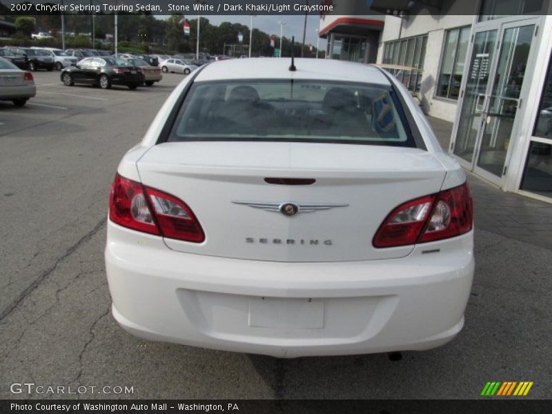 Stone White / Dark Khaki/Light Graystone 2007 Chrysler Sebring Touring Sedan