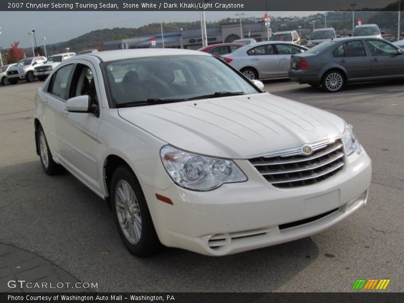 Stone White / Dark Khaki/Light Graystone 2007 Chrysler Sebring Touring Sedan