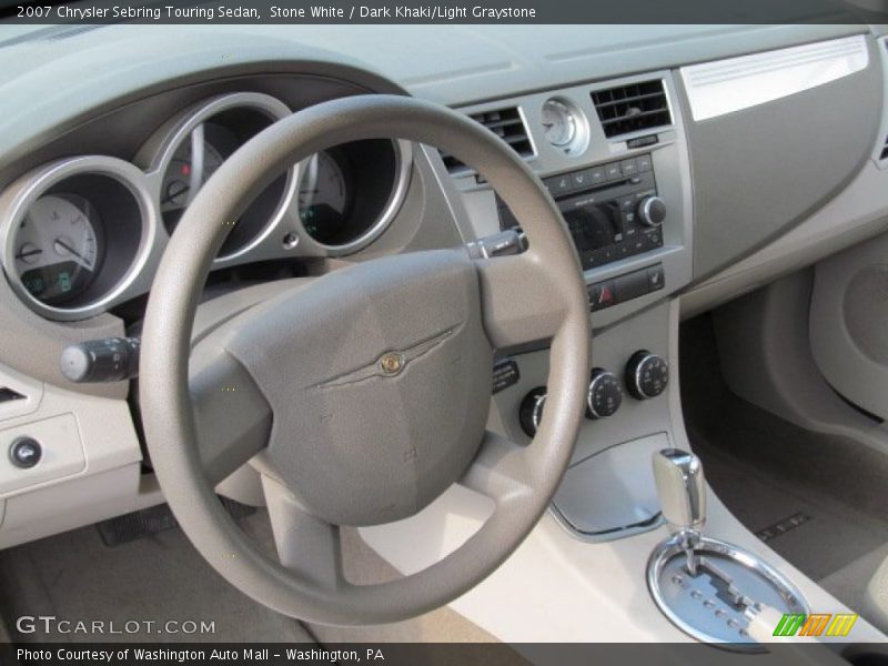 Stone White / Dark Khaki/Light Graystone 2007 Chrysler Sebring Touring Sedan