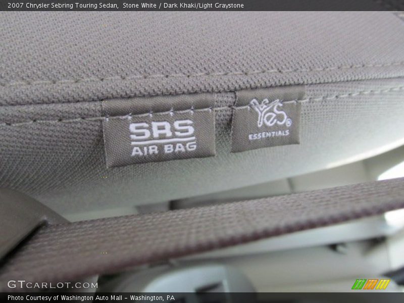 Stone White / Dark Khaki/Light Graystone 2007 Chrysler Sebring Touring Sedan